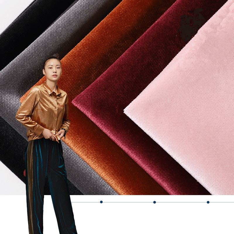 twill velvet fabric for garment