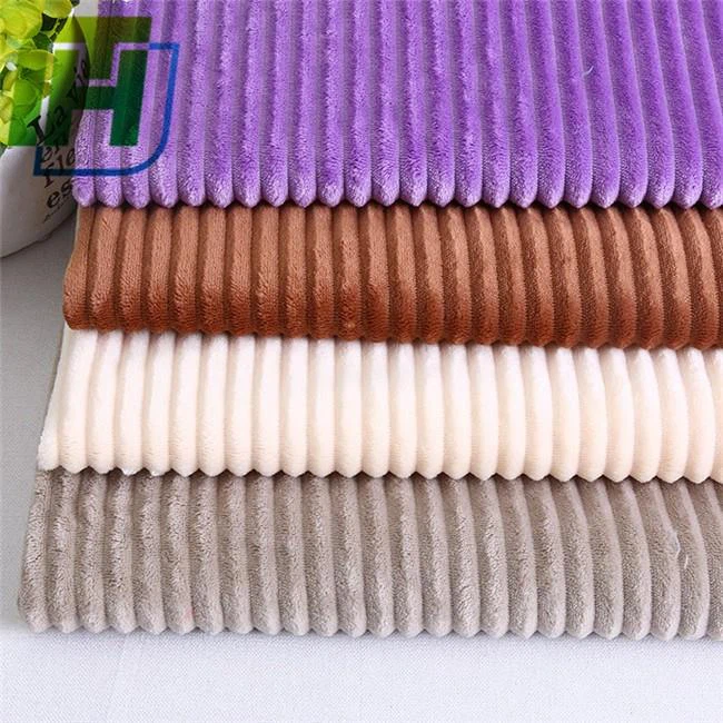 Light Camel Stripe Plush Fleece