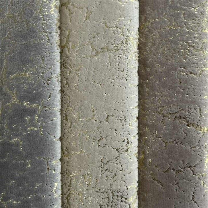 Gold Foil Printing Upholstery Fabric